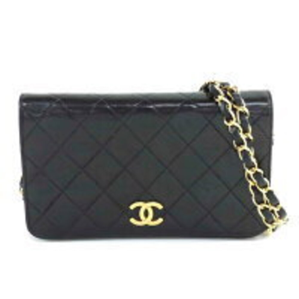 Chanel Push Lock Chain Shoulder Bag Lambskin